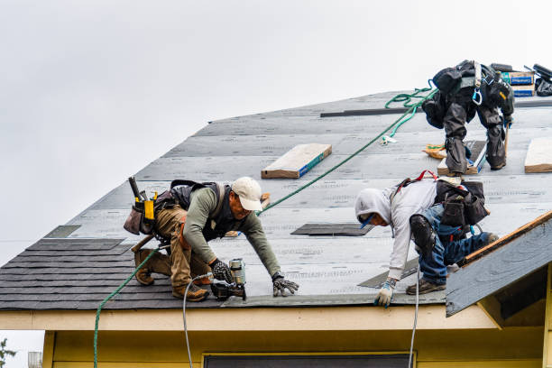 Professional Gutter Installation technician working in Brielle, NJ